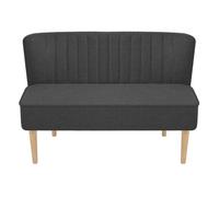 Vidaxl sofá de tela gris oscuro 117x55,5x77 cm