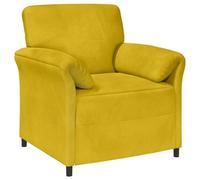 vidaXL Sofá de una Plaza Amarillo 88 x 83 x 95 cm Terciopelo, Sofá contemporáneo para Sala, Lounge de Terciopelo, cómodo y Elegante, Ideal para relajarte en casa