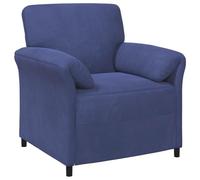 vidaXL Sofá de una Plaza Azul Policía 88 x 83 x 95 cm Terciopelo, Sofá contemporáneo para Sala, Lounge de Terciopelo, cómodo y Elegante, Ideal para relajarte en casa