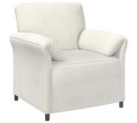 vidaXL Sofá de una Plaza Crema 88 x 83 x 95 cm Terciopelo, Sofá contemporáneo para Sala, Lounge de Terciopelo, cómodo y Elegante, Ideal para relajarte en casa