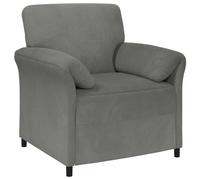 vidaXL Sofá de una Plaza Gris Oscuro 88 x 83 x 95 cm Terciopelo, Sofá contemporáneo para Sala, Lounge de Terciopelo, cómodo y Elegante, Ideal para relajarte en casa