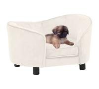 Vidaxl sofá del felpa crema para perros