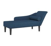 vidaXL Sofá diván con Cojines Tela Azul, Chaise Longue Silla, sofá Chaise Longue, sofá tapizado, Tumbona, Tumbona, sofá de salón, sofá de Dormitorio