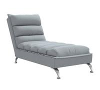 vidaXL Sofá diván con Cojines Tela Gris Claro, sofá Tumbona, Tumbona Moderna, diván Moderno, sofás Tumbona, Tumbona de Dormitorio
