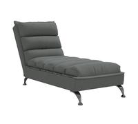 Vidaxl sofá diván con cojines tela gris oscuro