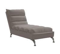 Vidaxl sofá diván con cojines tela gris taupe