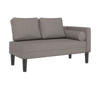 vidaXL Sofá diván con Cojines Tela Gris Taupe, Chaise Longue Silla, sofá Chaise Longue, sofá tapizado, Tumbona, Tumbona, sofá de salón