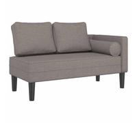 vidaXL Sofá diván con Cojines Tela Gris Taupe, Chaise Longue Silla, sofá Chaise Longue, sofá tapizado, Tumbona, Tumbona, sofá de salón