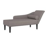 vidaXL Sofá diván con Cojines Tela Gris Taupe, Chaise Longue Silla, sofá Chaise Longue, sofá tapizado, Tumbona, Tumbona, sofá de salón