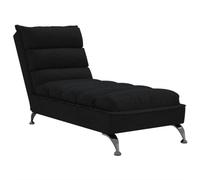 vidaXL Sofá diván con Cojines Tela Negro, sofá Tumbona, Tumbona Moderna, diván Moderno, sofás Tumbona, Tumbona de Dormitorio, sofá Tumbona Moderno