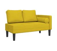 vidaXL Sofá diván con cojines, terciopelo amarillo