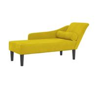 Vidaxl sofá diván con cojines terciopelo amarillo