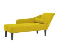 vidaXL Sofá diván con Cojines Terciopelo Amarillo, Chaise Longue Silla, sofá Chaise Longue, sofá tapizado, Tumbona, Tumbona, sofá de salón