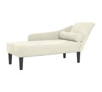 vidaXL Sofá diván con Cojines Terciopelo Crema, Chaise Longue Silla, sofá Chaise Longue, sofá tapizado, Tumbona, Tumbona, sofá de salón
