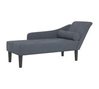 vidaXL Sofá diván con Cojines Terciopelo Gris Oscuro, Chaise Longue Silla, sofá Chaise Longue, sofá tapizado, Tumbona, Tumbona, sofá de salón