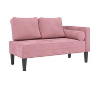 vidaXL Sofá diván con cojines, terciopelo rosa