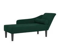 vidaXL Sofá diván con Cojines Terciopelo Verde Oscuro