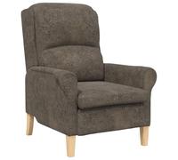 vidaXL Sillón Contemporáneo Gris Oscuro Tela y Madera Estándar