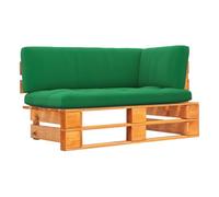 Vidaxl sofá esquina paletas jardín madera pino impregnada marrón miel