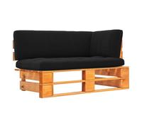 Vidaxl sofá esquina paletas jardín madera pino impregnada marrón miel