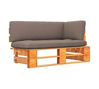 Vidaxl sofá esquina paletas jardín madera pino impregnada marrón miel