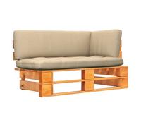Vidaxl sofá esquina paletas jardín madera pino impregnada marrón miel