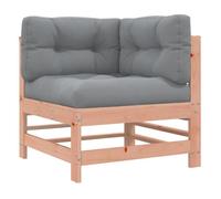 Vidaxl sofá esquinero con cojines madera maciza de abeto de douglas