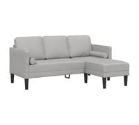 vidaXL Sofá esquinero de 3 plazas Gris Nube 160 cm de Tela