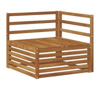 vidaXL Sofá esquinero de Exterior Madera de Acacia Sólida Natural, Mobiliario de balcón, Uso Moderno en jardín, Disposición Exterior Elegante, Resistente a la Intemperie, Superficie fácil de Limpiar,
