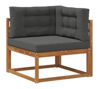 vidaXL Sofá esquinero de Exterior Madera de Acacia Sólida Natural, Muebles Modernos para jardín y balcón, diseño Modular al Aire Libre, seccional Duradero y Flexible.