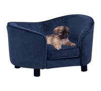 Vidaxl sofá felpa azul para perros