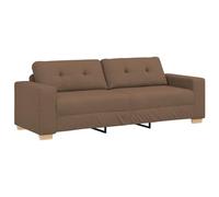 vidaXL Sofá de 3 plazas marrón de 180 cm, en Tela, con un Estilo contemporáneo. Asientos cómodos para la Sala de Estar, Resistentes a Manchas reuniones Familiares. Un loveseat Moder