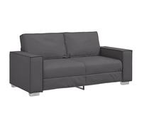 vidaXL Sofá loveseat Gris Moderno Sala de Estar | Sofá de Dos plazas cómodo de Estilo contemporáneo Resistente a Las Manchas de Cuero sintético, Ideal para oficinas o Espacios pequeños