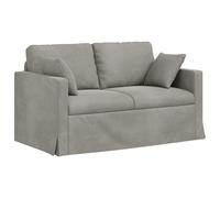 vidaXL Sofá Gris Claro 138 x 78 x 80 cm Terciopelo, Sala, Sofá Moderno, Diseño Ergonómico, Asientos de Terciopelo, Sofá Seccional Modular, Familiar Contemporáneo