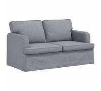 vidaXL Sofá Gris Claro 142 x 80 x 85 cm Metal, Sala de Estar, Rectangular, Moderno, Duradero, Diseño ergonómico, Ahorro de Espacio con Atractivo estilístico para hogares contemporáneos