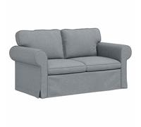 vidaXL Sofá Gris Claro 155 x 82 x 80 cm Tela, Sala, sofá seccional Moderno, diseño ergonómico, Mueble Duradero, Suave Tela, Asiento contemporáneo