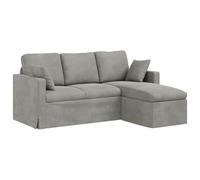 vidaXL Sofá Gris Claro 198 x 134 x 80 cm Terciopelo, Sofá para Sala, sofá Modular Moderno, Asiento ergonómico, loveseat de Terciopelo, diseño Duradero y Elegante
