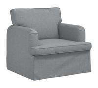 vidaXL Sofá Gris Claro, Sofá Moderno y Elegante, diseño ergonómico, Tela Duradera, Modular Rectangular, Asientos cómodos