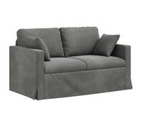 vidaXL Sofá Gris Oscuro 138 x 78 x 80 cm Terciopelo, Sala, Sofá Moderno, Diseño Ergonómico, Asientos de Terciopelo, Sofá Seccional Modular, Familiar Contemporáneo