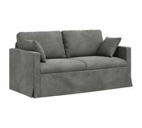 vidaXL Sofá Gris Oscuro 158 x 78 x 80 cm Terciopelo, Sala, Sofá Moderno, Diseño Ergonómico, Asientos de Terciopelo, Sofá Seccional Modular, Familiar Contemporáneo