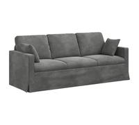 vidaXL Sofá Gris Oscuro 198 x 78 x 80 cm Terciopelo, Sala, Sofá Moderno, Diseño Ergonómico, Asientos de Terciopelo, Sofá Seccional Modular, Familiar Contemporáneo