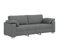 Sofá vidaXL Moderno de Tres Plazas para Exteriores Elegante Gris Oscuro Asiento con Tela Resistente a Manchas para Patio y Sala de Estar Muebles Ergonómicos Cómodos con Marco de Metal de Textura Suave