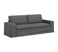 vidaXL Sofá Gris Oscuro 222 x 80 x 82 cm Tela, Sofá Moderno Rectangular para Sala, Asientos ergonómicos, diseño versátil, Ideal para Relajarse