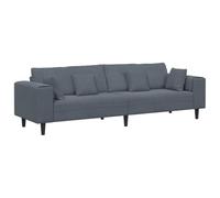vidaXL Sofá Gris Oscuro 250 x 77 x 76 cm Terciopelo, Sofá de Sala, Muebles Modernos, Asientos Cómodos, Estructura de Contrachapado, Cojín de Espuma, Diseño Estiloso