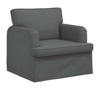 vidaXL Sofá Gris Oscuro, Sofá Moderno y Elegante, diseño ergonómico, Tela Duradera, Modular Rectangular, Asientos cómodos