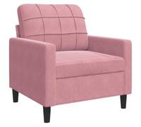 vidaXL Sillón de Terciopelo Rosa 60 cm, sofá Individual, sillón de televisión, sillón de Descanso, sofá, sofá de Relax, sillón de Terciopelo