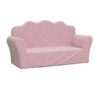 vidaXL Sofá Infantil de 2 plazas de Felpa Suave Rosa