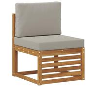 vidaXL Sofá intermedio de Exterior Madera de Acacia Sólida Natural, Muebles de balcón, diseño Modular Moderno, Resistentes al Clima, para relajación Elegante al Aire Libre