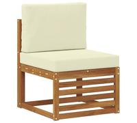 vidaXL Sofá intermedio de Exterior Madera de Acacia Sólida Natural, Muebles de balcón, diseño Modular Moderno, Resistentes al Clima, para relajación Elegante al Aire Libre