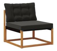 vidaXL Sofá intermedio de Exterior Madera de Acacia Sólida Natural, Muebles de Balcón, Estilo Moderno al Aire Libre, Conjunto de Lounge de Madera Acacia Duradera para Relajación y Confort Versátiles